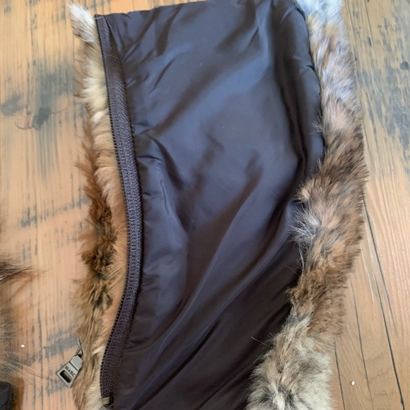 MARC JACOBS 3 PIECE WINTER COAT HOODED FAUX FUR BROWN WOMENS XS - Picture 15 of 16